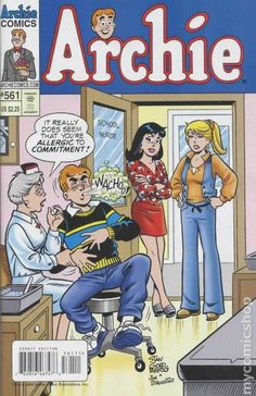 an old comic book cover with some people in the kitchen and one man sitting on a chair