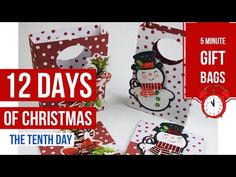 christmas gift bags with the text 12 days of christmas