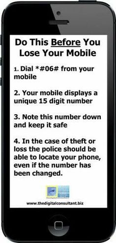 an iphone with the text do this before you lose your mobile