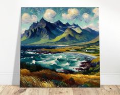 Emerald Waves Against Scottish Cliffs 40x60cm/15.7x23.6in Oil/canvas, Ready to Hang Coastal Landscape, Perfect for Home or Office Decor - Etsy