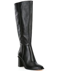 Shop for Antonio Melani Valerie Leather Tall Shaft Dress Boots at Dillard's. Visit Dillard's to find clothing, accessories, shoes, cosmetics & more. The Style of Your Life. Black Leather Boots Knee High, Long Black Boots, Black Leather Boots Tall, Thigh Boots, Black Knee High Boots, Tall Leather Boots, Leather Socks, Dress Boots, Antonio Melani