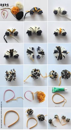 the instructions for how to make flower hair clips