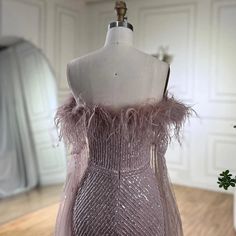 a dress on a mannequin in a room