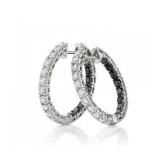 Round Cut 5.30 Carats Gorgeous Diamonds Hoop Earrings White Gold 14K | HarryChadEnt.com Argyle Pink Diamonds, Earrings White Gold, Hoop Earring Sets, Diamonds And Gold, Earrings White, Diamond Hoop Earrings, Stone Cuts, Pink Diamond, Round Earrings