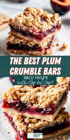 the best plum crumble bars are easy to make, and they're delicious