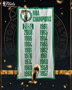 the basketball trophy banner is hanging on a wall