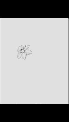 a black and white drawing of a flower