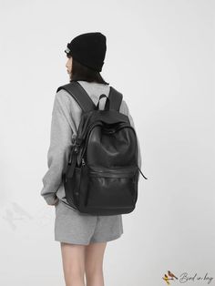 BirdinBag - Stylish Minimalist Zipper Backpack: Perfect for Women, Rookies, and Professionals Anti-theft Standard Backpack For Students, Anti-theft Bags For Back To School, Anti-theft Bags For School And Back To School, Leather Backpack With Zipper Closure For Students, Anti-theft School Bags For Back To School, Anti-theft Backpack For Daily Use, Casual Anti-theft Backpack For Students, Functional Anti-theft Bags For Students, Trendy School Backpack With Anti-theft