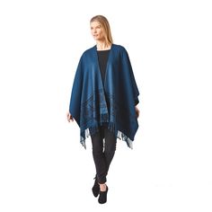 Women's Blue Shawl - Ecuadane Blue Shawl, Winter Evening, By The Fireplace, The Fireplace, Cool Summer, Summer Nights, The Fire, Scarf Styles, Scarf Shawl