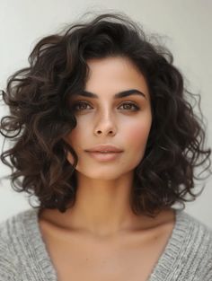 39 Spring Haircuts for Curly Hair 2024: Embracing Natural Textures and Styles Pelo Bob Ondulado, Bob Riccio, Medium Length Hairstyles For Women, Spring Haircuts, Bob Haircut Curly