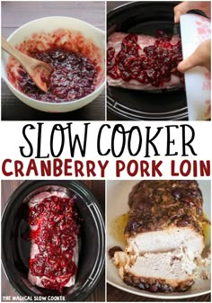 slow cooker cranberry pork loin is the perfect side dish for thanksgiving