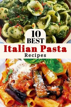 A collage image showcasing a mix of pasta dishes under the title "10 Best Italian Pasta Recipes." Discover the best pasta dinner recipes in this vibrant display. Italian Lunch Aesthetic, Italian Sauce Recipes Authentic, Italian Dishes Authentic, Best Italian Pasta Recipes, Best Italian Pasta, Chef Breakfast