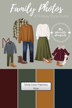 the color palette for family photos is shown