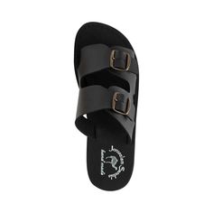 Barnabas - Vegan Leather Slide Sandal - Black Black Order