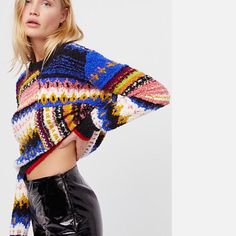 Retail Price: $148 New With Tags Sizing: S= 4-6, M= 8-10, L= 12-14 Free People Super Cozy Pullover Sweater Featuring A Multicolored Design, Boxy Silhouette, Cropped To The Natural Waist. Nwt Measurements: Bust 40” Length 22” Sleeve Length 25” - Size Small Fabrics: No Trade - Offer Considered - Bundle Discounts Please Use The ‘Offer’ Button To Submit An Offer Chic Fitted Multicolor Sweater, Chic Multicolor Winter Sweater, Multicolor Cropped Sweater For Spring, Multicolor Cropped Sweater For Fall, Spring Multicolor Cropped Sweater, Casual Multicolor Cropped Sweater, Multicolor Cropped Winter Sweater, Athletic Chic, Cozy Womens Sweaters