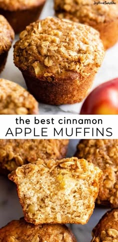 the best cinnamon apple muffins are made with apples and oats