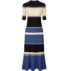 Work Meetings, Semi Formal Wear, Knitted Dresses, Look Formal, Ribbed Sweater Dress, Ribbed Dress, Dresses Blue, Chic Office, Beauty Queen