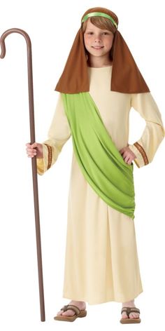 Shepherd Costume for Children - Party City Green Sash, Bible Characters