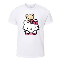 Custom Girl's Hello Kitty Graphic Tee - 50/50 Cotton Polyester - Unisex Youth Sizes - Hello Kitty Graphic Tee - Made To Order - Sublimation Hello Kitty Graphic Tee, Mustache Dog, Gap Kids Boys, Billabong Girls, Kids Shirts Boys, Applique Tee, Short Hoodie, Green Girl, Dogs Tee