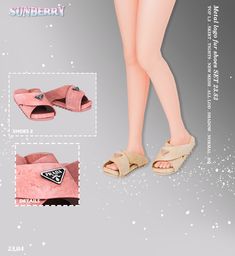 the doll is wearing pink shoes and sandals