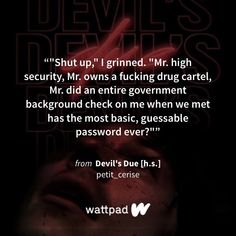 a quote from the devil's devils series