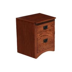 a small wooden cabinet with two drawers