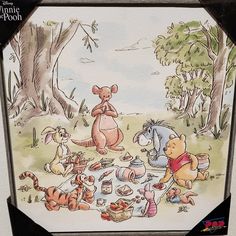 winnie the pooh and friends picnic in the woods with eeo, tiggera, piglet