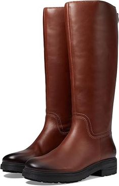 Women's Lucky Brand Cirila | Zappos.com Casual Mid-calf Boots With Zipper For Fall, Casual Fall Mid-calf Boots With Zipper, Casual Leather Mid-calf Work Boots, Casual Knee-high Boots With Zipper And Round Toe, Casual Leather Knee-high Boots, Brown Knee-high Boots With Zipper Closure, Brown Zipper Closure Knee-high Boots, Casual Boots With Leather Lining, Casual Brown Mid-calf Boots With Zipper Closure