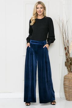 Velvet Wide Leg Pants, Strapless Sundress, Farm Clothes, Classic White Shirt, Crop Top Shirts, Jumpsuit Shorts Rompers, Velvet Pants, Long Black Dress, Puffed Sleeves Dress