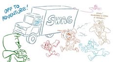 an advertisement for swag is drawn on a whiteboard