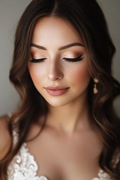 Bridal Eye Makeup, Soft Glam Makeup, Wedding Makeup Looks, Braut Make-up, Stunning Makeup