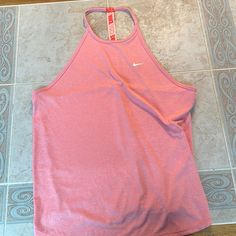 Nike Tank Top Light Pink Salmon Size Xl Never Worn Smoke And Pet Free Home Nike Racerback Tops For Spring, Nike Pink Gym Tops, Nike Pink Tops For Gym, Nike Tank Top, Nike Tank, Nike Tank Tops, Top Light, Fancy Dresses, Nike Tops