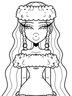 a girl with long hair wearing a tiara and dress, in black and white