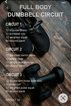 a poster with instructions for how to use dumbbells on a wooden floor in the gym