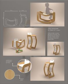 the instructions to build a wooden chair with paper on it and some pictures showing how they are