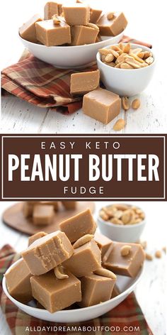 easy keto peanut butter fudge recipe in a bowl