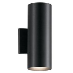 Kichler 9244BK - Wall Light - Riverbend Home Black Outdoor Lights, Cylinder Lights, Modern Outdoor Wall Lighting, Black Wall Lights, Black Outdoor Wall Lights, Kichler Lighting, Outdoor Sconces, Outdoor Wall Lantern, Wall Lantern