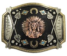 The Chief Red Arrow buckle is made from German Silver (nickel and brass alloy) or iron metal base. These buckles are all handcrafted and have motifs made of copper, iron or brass and some are adorned with synthetic stones. In order to give you the quality and long lasting final product&nbsp; Finally Available at our Smyrna, TN shop just outside of Nashville. Adjustable Gold Belt Buckle As Gift, Traditional Adjustable Brown Belt Buckles, Adjustable Brown Traditional Belt Buckles, Silver Bohemian Adjustable Belt Buckles, Antique Adjustable Belt Buckles For Gifts, Collectible Gold Antique Belt Buckles, Collectible Antique Gold Belt Buckles, Antique Silver Belt Buckle For Festival, Gold Antique Belt Buckles For Collectors