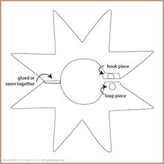 the diagram shows how to cut out an origami star