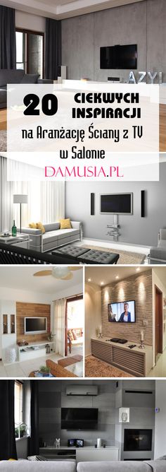 the interior of a modern house is shown in this collage with different pictures and text