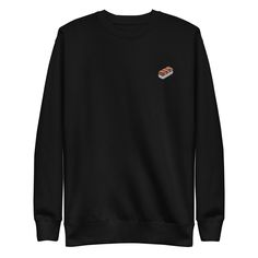 For all the sushi lovers out there. Rock a classic sweatshirt silhouette with ribbed crew neck, long sleeve cuffs, and a flat hem. Layer it up or wear it on its own for a contemporary streetwear look. With the soft fleece inside and comfortable fit, it's sure to become your favorite everyday sweater right away! * 100% cotton face * 65% cotton, 35% polyester * Charcoal Heather is 55% cotton, 45% polyester * Fabric weight: 8.5 oz/y² (288.2 g/m²) * Tightly knit 3-end fleece  * Side-seamed construction * Self-fabric patch on the back * Double-needle stitched rib collar, cuffs, and hem * Blank product sourced from Pakistan This product is made especially for you as soon as you place an order, which is why it takes us a bit longer to deliver it to you. Making products on demand instead of in bul Winter Long Sleeve T-shirt With Ribbed Cuffs, Streetwear Long Sleeve Sweatshirt With Ribbed Cuffs, Long Sleeve Fleece Sweats For Streetwear, Long Sleeve T-shirt With Ribbed Cuffs For Streetwear, Streetwear Fleece T-shirt With Ribbed Cuffs, Long Sleeve Graphic Print Sweatshirt, Long Sleeve Fleece T-shirt For Fall, Fleece Sweater With Graphic Print Long Sleeve, Fleece Graphic Print Long Sleeve Sweater