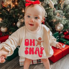 Baby OH SNAP Romper pawlulu Gingerbread Outfit, Christmas Baby Romper, Gingerbread Baby, Storing Baby Clothes, Toddler Christmas Outfit, Xmas Outfit, Boys Christmas Outfits, Christmas Romper, Xmas Jumpers