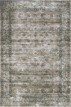 an area rug with grey and white colors