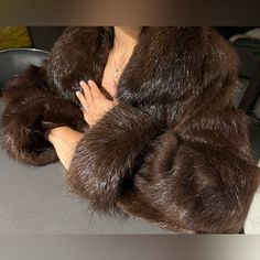 This Is An Original Italian Made Real Fur Coat That Was Made By Fine Italian Designer, Rosina Malta, And Is Brand New. It Has Not Been Used Because Even Though I Fell In Love With It, I Live Miami And For Obvious Reasons, Never Use It. The Measurements Are: Sleeves (Shoulder To Wrist) 24”, Width 25”, And Length (Shoulder To Ankle) 44”. Find Designer Tag Attached. Formal Long Sleeve Mink Outerwear, Luxury Classic Brown Fur Coat, Retro Fitted Brown Fur Coat, Miami Living, Italian Chocolate, Vintage Brown Fur Coat With Pockets, Vintage Long-sleeved Faux Fur Coat, Brown Luxury Long-sleeve Fur Coat, Real Fur Coat