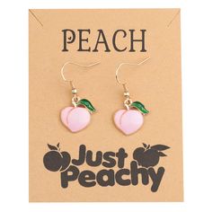 PRICES MAY VARY. This peach gift idea was like feeling the smell of summer, you must have an idea of eating it, such lovely earrings, wear it and you will look young and beautiful, now put on this cute earring and go on holiday. Material: Stainless Steel, it is lead free and nickel free, hypo allergenic, it doesn’t rust, change colour or tarnish. This peach gift idea works well with your daily outfit.Can wear it with many things go to many occasions,a wonderful gift giving mom,wife,girlfriend be Adjustable Peach Jewelry For Gifts, Peach Earrings For Summer Gift, Personalized Pink Jewelry For Summer, Sweet Pink Summer Jewelry, Peach Bracelet, Peach Necklace, Cute Peach, Jewelry Pouches, Velvet Jewelry