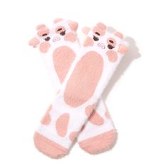 Indulge in cozy comfort with Valentine the Strawberry Cow Fuzzy Sock. This sock features a cute and playful design, perfect for keeping your feet warm and adding a touch of whimsy to your outfit. Made with soft and fuzzy material, you can enjoy ultimate comfort and style all in one. Playful Soft Socks For Winter, Playful Soft Winter Socks, Cute Super Soft Indoor Socks, Playful Super Soft Winter Socks, Cute Super Soft Socks For Indoor, Kawaii Socks For Stocking Stuffers In Winter, Kawaii Socks For Winter Gifts, Playful Super Soft Socks For Winter, Cute White Non-slip Socks