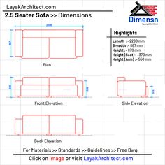 dimensions of sofa Furniture Elevation Drawing, Sofa Detail Drawing Furniture, Sofa Standard Dimension, Sofa Elevation Drawing, How To Draw A Couch, Sofa Elevation, Bed Elevation, Sofa Plan, Furniture Elevation