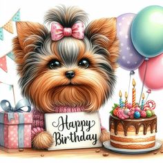 a happy birthday card with a dog holding a sign that says happy birthday to you