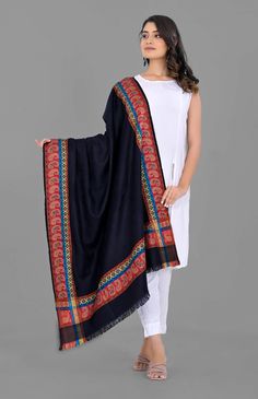 "Item Description  Item - 1 PC Wool Kullu Shawl Fabric - Wool Pattern :- Floral Weight - : 0.360 Kg (Approx) Size : 80\" x 40\" Inches ( 203 X 101 Cm) (Approx) Wash Care - Dry Clean / Hand Wash in Cold Water Product Description * Beautiful Designs, made From Rare High Quality Materials. Each Piece is A Testimony To Superior Craftsmanship And Skillful Weaving. Used :- Shawl, Meditation Wrap, Winter Blanket, AC Throw, Kullu - Khaddi weave inspired from the design language of the traditional Himach Winter Pashmina Shawl In Traditional Drape, Pashmina Handloom Shawl Scarves, Traditional Jamawar Scarves For Winter, Blue Pashmina Shawl For Winter, Traditional Pashmina Winter Shawl, Traditional Pashmina Shawl For Winter, Handloom Pashmina Shawl For Winter, Traditional Shawl-style Winter Dupatta, Traditional Winter Pashmina Shawl