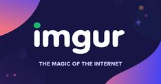 the logo for imgur, an internet platform that allows users to use their own language